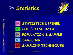 Statistics - MATH4lessons