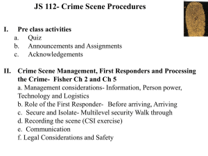 JS 112- Crime Scene Procedures