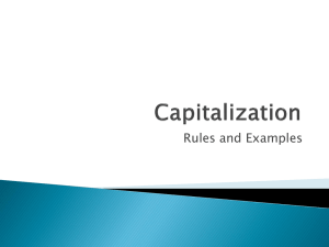 Capitalization Concerns
