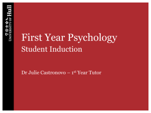 year 1 - Psychology Intranet