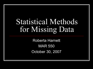 Statistical Methods for Missing Data