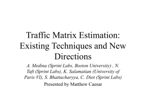 Traffic Matrix Estimation: Existing Techniques