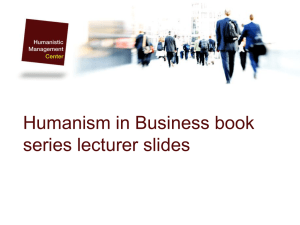 Slide 1 - Humanistic Management Center