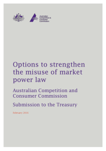 Options to strengthen the misuse of market power law