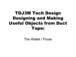 Duct tape design challenge PPT