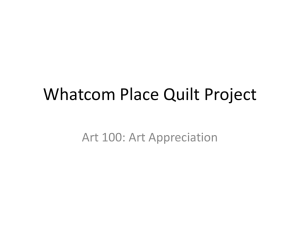 Whatcom Place Quilt Project