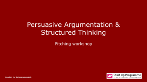 Persuasive Argumentation & Structured Thinking