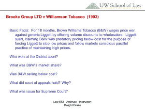 Brooke Group LTD v Williamson Tobacco (1993)