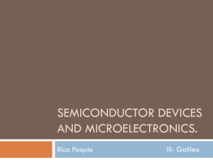 SEMICONDUCTOR Devices and microelectronics.