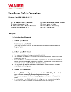 Minutes, Health and Safety Committee- 24-04-2014