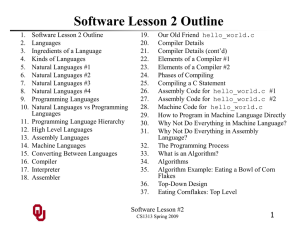 CS1313 Software Lesson #2 - CS 1313 010 Spring 2016