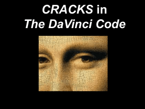 PowerPoint version of CRACKS in The DaVinci Code