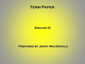 Term Paper Presentation