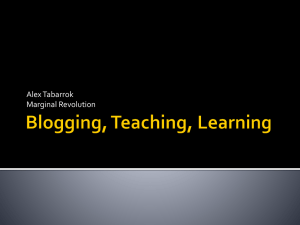 Blogging, Teaching, Learning