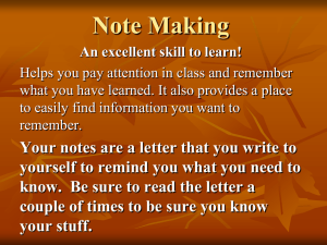 Note Making