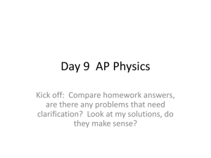 Day 7 AP Physics