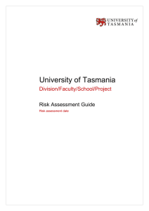 Risk Assessment Guide - University of Tasmania