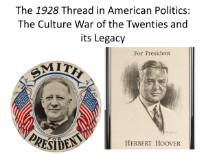 From Hoover to Obama, the 1928 Thread