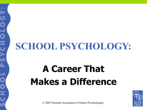 School psychologists - College of Public Health & Health Professions
