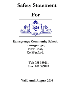 Health & Safety 2015 2016 - Ramsgrange Community School