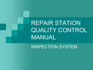 repair station quality control manual