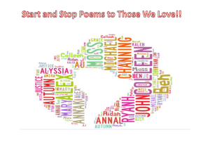 Stop and Start Poems