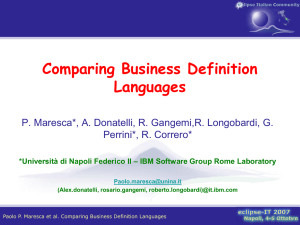 Comparing Business Definition Languages