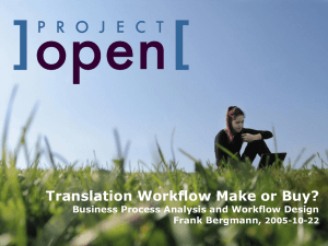 Translation Workflow Make or Buy?