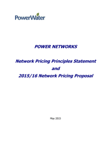 PWC Network Pricing Principles Statement and 2015