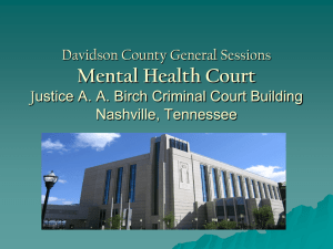 Davidson Co. Mental Health Courts