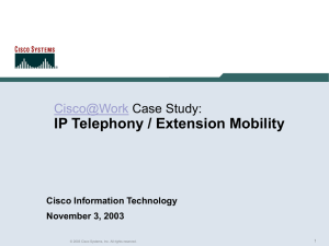 Cisco IT Case Study Extension Mobility