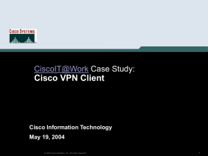 Cisco IT Case Study - VPN Client