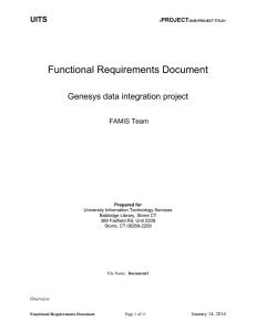 Functional Requirements Document - Facilities Asset Management