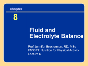 FN3373, Lecture 5 (OWL) – Ch 8 (Fluid & Electrolyte