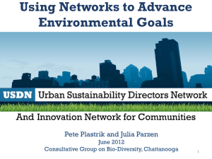 Using Networks to Advance Environmental Goals