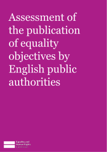 as Word Doc Assessment of the publication of equality