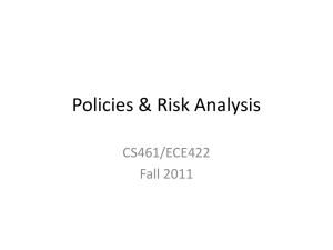 Policies & Risk Analysis