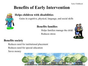 Benefits of Early Intervention