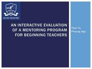 An interactive evaluation of a mentoring program for beginning