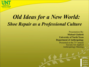 Culturally situated knowledge: Shoe repair in 21st century America