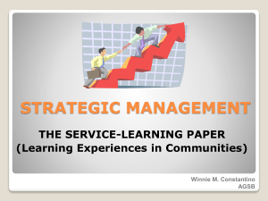 Strategic Management Process Strategy Formulation & Strategy