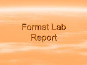 Format Lab Report