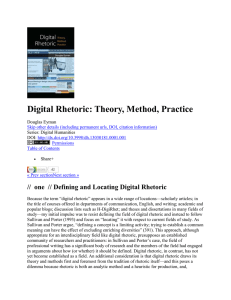 Douglas Eyman - Eng 317: Digital Rhetoric and Networked