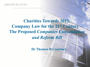 2. T Courtney - Companies Consolidation and Reform Bill