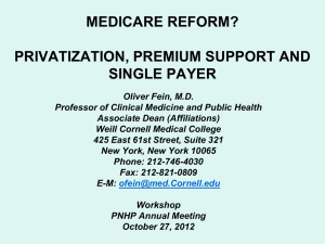 Medicare Reform? - Physicians for a National Health Program