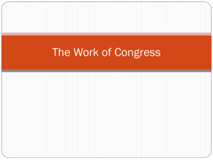 The Work of Congress