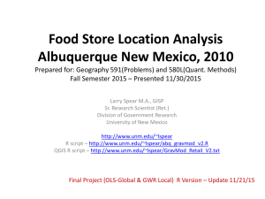 Albuquerque Food Store Location Analysis, 2010