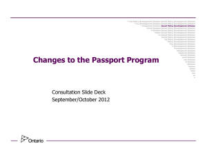 Changes to the Passport Program
