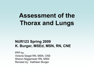 Assessment of the Thorax and Lungs