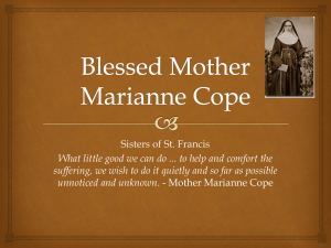 Blessed Mother Marianne Copes
